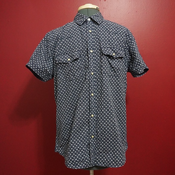 short sleeve button up flower pattern casual shirt - Picture 1 of 3